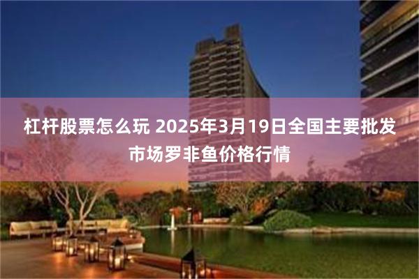 杠杆股票怎么玩 2025年3月19日全国主要批发市场罗非鱼价格行情