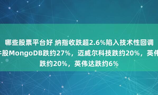 哪些股票平台好 纳指收跌超2.6%陷入技术性回调区间，软件股MongoDB跌约27%，迈威尔科技跌约20%，英伟达跌约6%