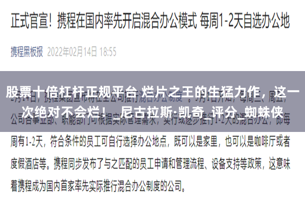 股票十倍杠杆正规平台 烂片之王的生猛力作，这一次绝对不会烂！_尼古拉斯·凯奇_评分_蜘蛛侠