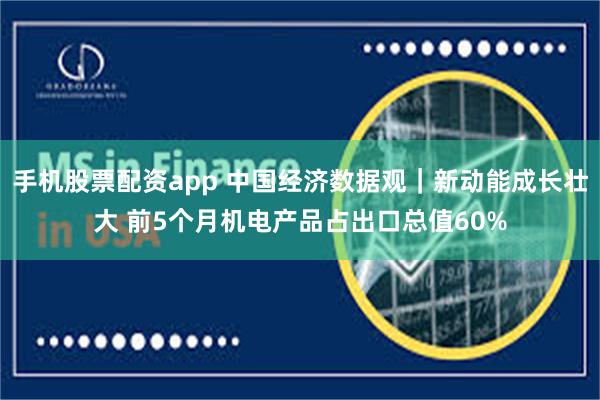 手机股票配资app 中国经济数据观｜新动能成长壮大 前5个月机电产品占出口总值60%